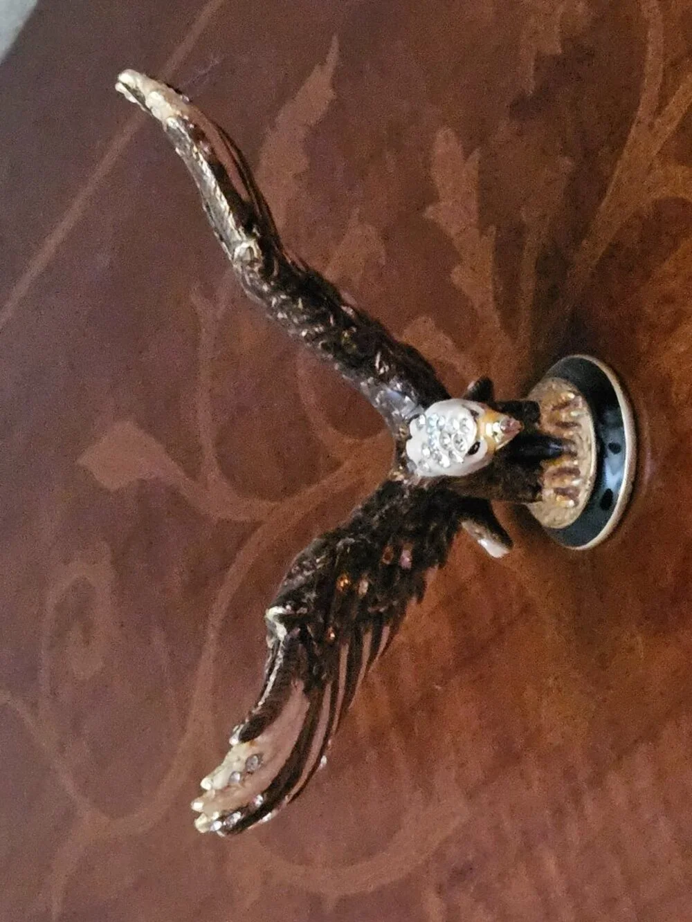 RARE VINTAGE JAY STRONGWATER EAGLE LINCOLN WASHINGTON DESK FIGURINE OBJET
